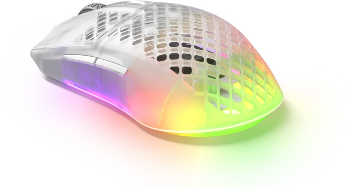 SteelSeries Aerox 3 Wireless Ghost weiß/transparent, USB/Bluetooth