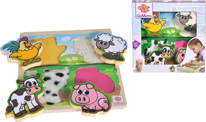 Eichhorn Fühl-Puzzle mit Stoff