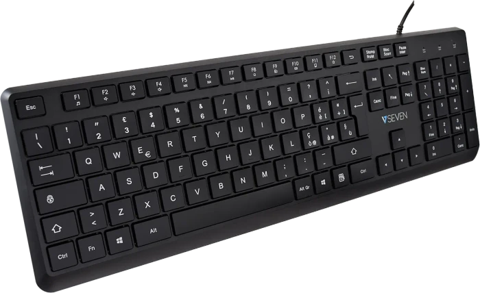 V7 KU350 Pro Tastatur, schwarz, USB, IT