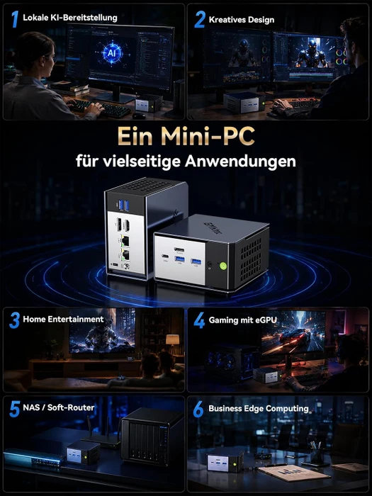 GMKtec EVO-X1 Pro, Ryzen AI 9 HX 470, 64GB RAM, 1TB SSD