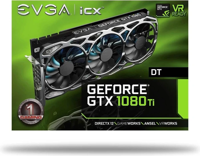 EVGA GeForce GTX 1080 Ti FTW3 DT Gaming, 11GB GDDR5X, DVI, HDMI, 3x DP