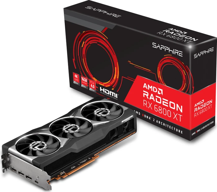 Sapphire Radeon RX 6800 XT, 16GB GDDR6, HDMI, USB-C, 2x DP, lite retail