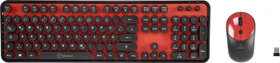 Renkforce RF-DS-Retro Funk-Tastatur-Maus-Set schwarz/rot, USB, DE