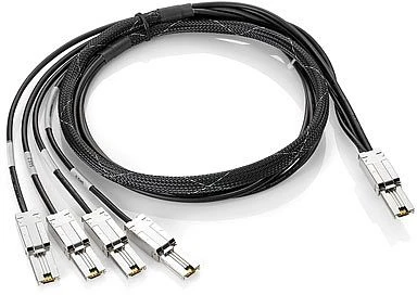 HP mini SAS x4 [SFF-8088] auf 4x1 mini SAS x4 [SFF-8088] Kabel, 4m