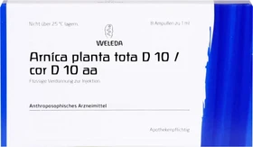 Weleda Arnica Planta tota D 10/Cor D 10 aa Ampullen, 8ml (8x 1ml)
