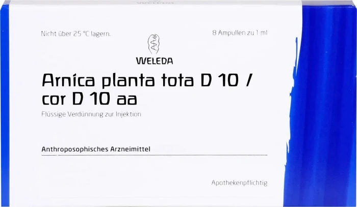 Weleda Arnica Planta tota D 10/Cor D 10 aa Ampullen, 8ml (8x 1ml)