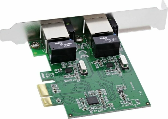 InLine Dual-Gigabit LAN-Adapter, 2x RJ-45, PCIe 1.1 x1