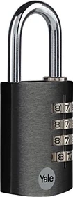 Yale YE3CB/38 Alu schwarz, Zahlenschloss