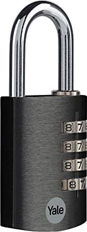 Yale YE3CB/38 Alu schwarz, Zahlenschloss