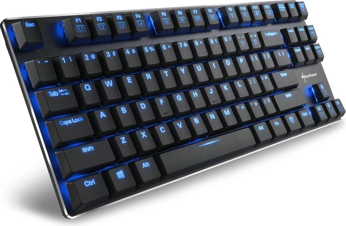 Sharkoon PureWriter TKL, Kailh Choc LOW PROFILE RED, USB, US