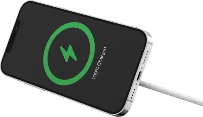 Belkin BoostCharge Pro tragbares drahtloses Ladepad mit MagSafe 15W weiß