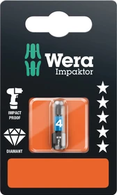 Wera 840/1 IMP DC SB Impaktor Innensechskant Bit 1/4", 4x25mm, 1 Stück