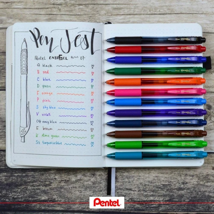 Pentel EnerGel X BL107 0.7mm/0.35mm Gelroller hellblau/transparent