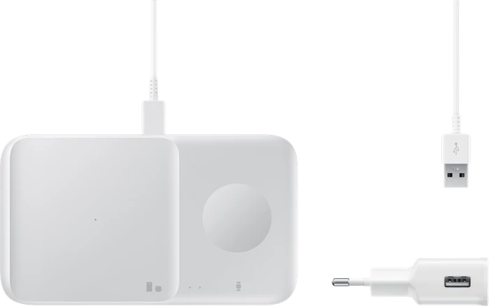 Samsung Wireless Charger Duo mit Travel Adapter weiß