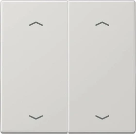 Jung Wippe 2fach, F10, mit Pfeilsymbolen, Duroplast, Serie LS, lichtgrau