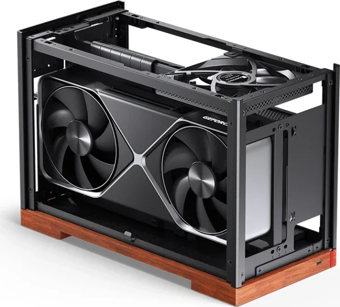 Jonsbo T9 Black, schwarz/braun, PCIe 5.0 Edition, Mini-ITX
