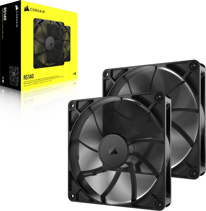 Corsair RS Series RS140, schwarz, 140mm, 2er-Pack