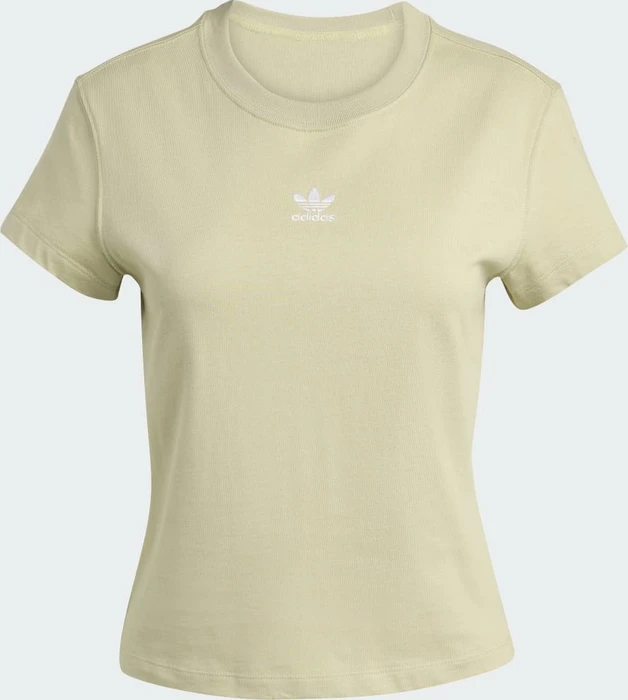 adidas Essentials Slim T-Shirt kurzarm stone khaki (Damen)