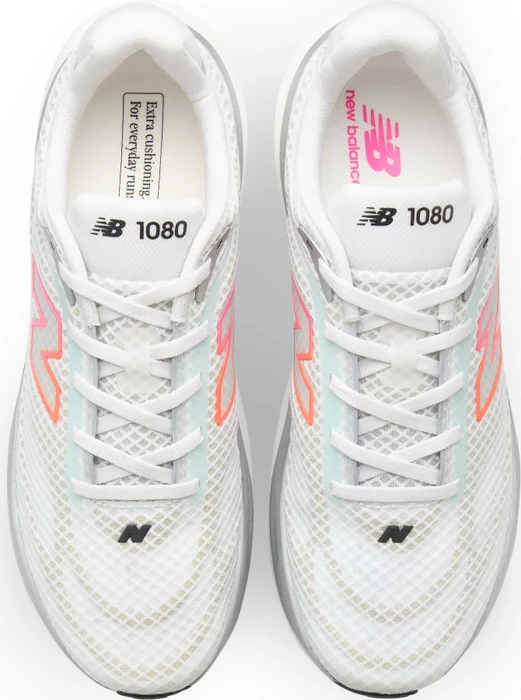 New Balance 1080v15 Breathe white/pink heat/tangerine heat (Herren)