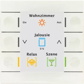 MDT Taster Smart 86 Gen2 mit Farbdisplay/Temperatursensor Reinweiß glänzend