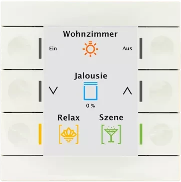 MDT Taster Smart 86 Gen2 mit Farbdisplay/Temperatursensor Reinweiß glänzend