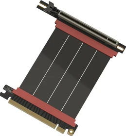 LinkUP AVA5 v4 ITX Armour Riser Kabel, rechts gerichtet, gewinkelt, PCIe 5.0, 60mm, schwarz