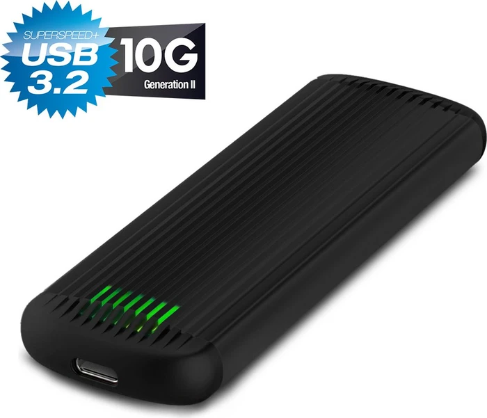 Fantec NVMe31-FastLock M.2 NVMe SSD-Case, schwarz, USB-C 3.1