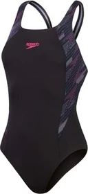 Speedo HyperBoom Muscleback Badeanzug schwarz/rosa (Damen)