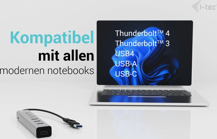 i-tec Charging Metal HUB 7 port, USB-C/USB-A 3.0 [Stecker]