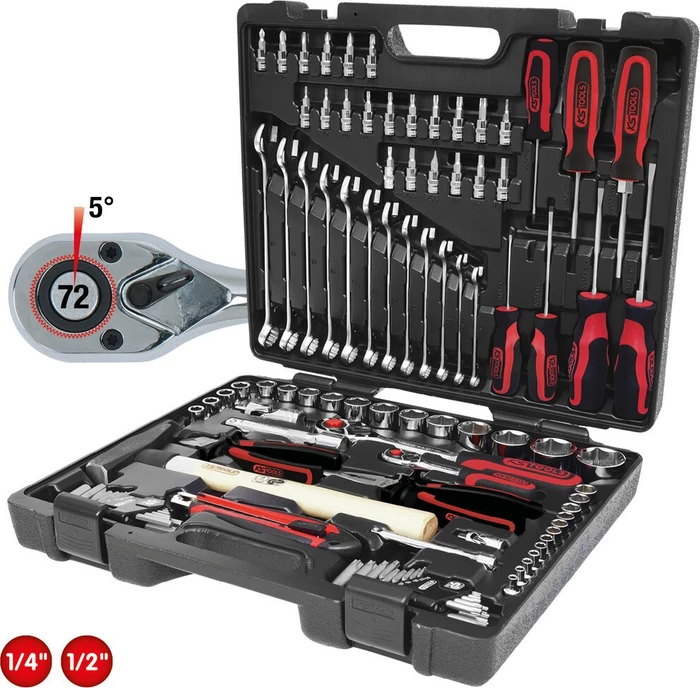 KS Tools CHROMEplus Handwerkzeugset inkl. Koffer, 97-tlg. (918.0797)