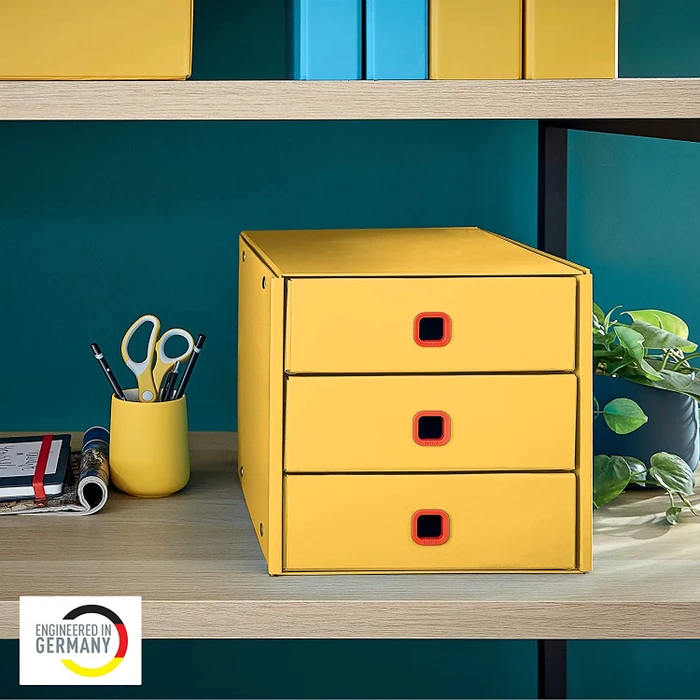 Leitz Click & Store Cosy Schubladenbox, 3 Schubladen, gelb