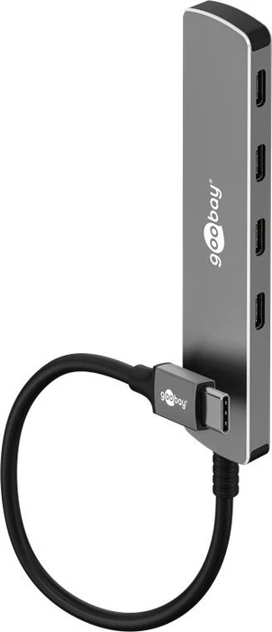 Wentronic goobay Slim 4-Port USB-Hub, 4x USB-C 3.0, USB-C 3.0 [Stecker]