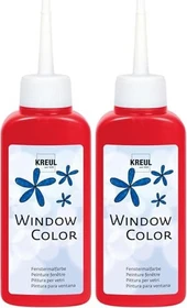 Kreul Window Color Glasmalfarbe, kirschrot, 80ml