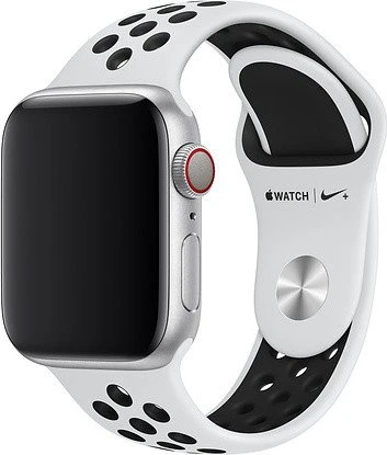 Apple Nike Sportarmband S/M und M/L für Apple Watch 40mm platinum/schwarz