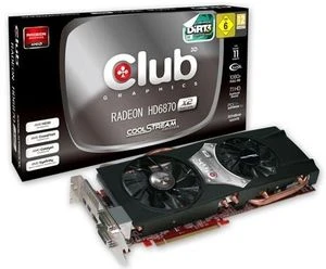 Club 3D Radeon HD 6870 X2, 2x 1GB GDDR5, 2x DVI, HDMI, 2x mDP