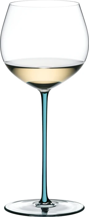 Riedel Fatto A Mano Oaked Chardonnay Weißweinglas türkis