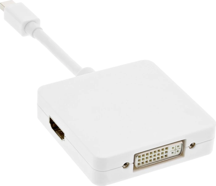 InLine Mini Displayport [Stecker] auf HDMI/DVI [Buchse] Adapter weiß