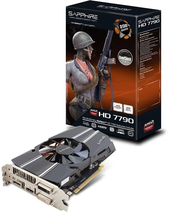 Sapphire Radeon HD 7790 OC, 2GB GDDR5, 2x DVI, HDMI, DP, lite retail
