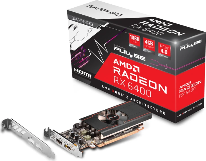 Sapphire Pulse Radeon RX 6400, 4GB GDDR6, HDMI, DP, lite retail