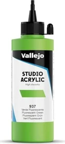 Vallejo Studio Acrylic fluorescent green, 200ml