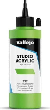 Vallejo Studio Acrylic fluorescent green, 200ml