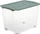 Rotho Evo Safe Keeping Aufbewahrungsbox, 65l, transparent/mistelgrün, inkl. Deckel (1008205092)