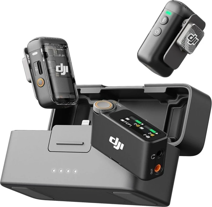 DJI Mic 2, 2 Sender + 1 Empfänger + Ladeschale, Shadow Black