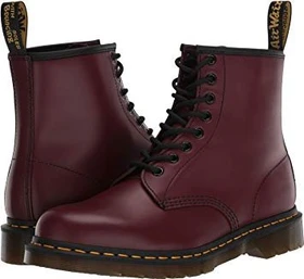 Dr. Martens 1460 Smooth Leather Lace Up Boots cherry red