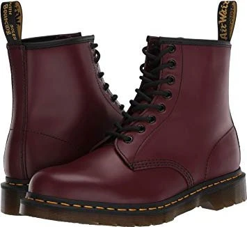 Dr. Martens 1460 Smooth Leather Lace Up Boots cherry red