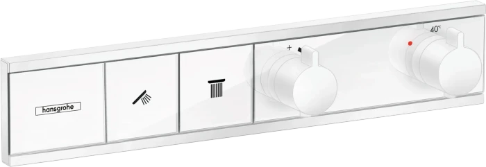 Hansgrohe RainSelect Thermostat Unterputz für 2 Verbraucher mattweiß