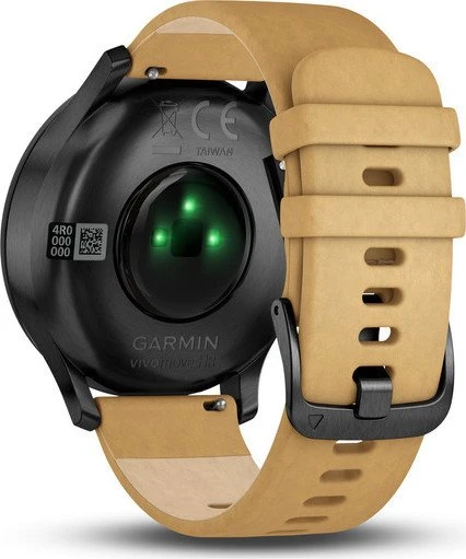 Garmin vivomove HR Premium Aktivitäts-Tracker black/tan