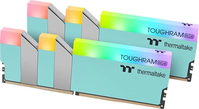 Thermaltake Toughram RGB Memory Turquoise UDIMM 16GB Kit, DDR4-3600, CL18-19-19-39