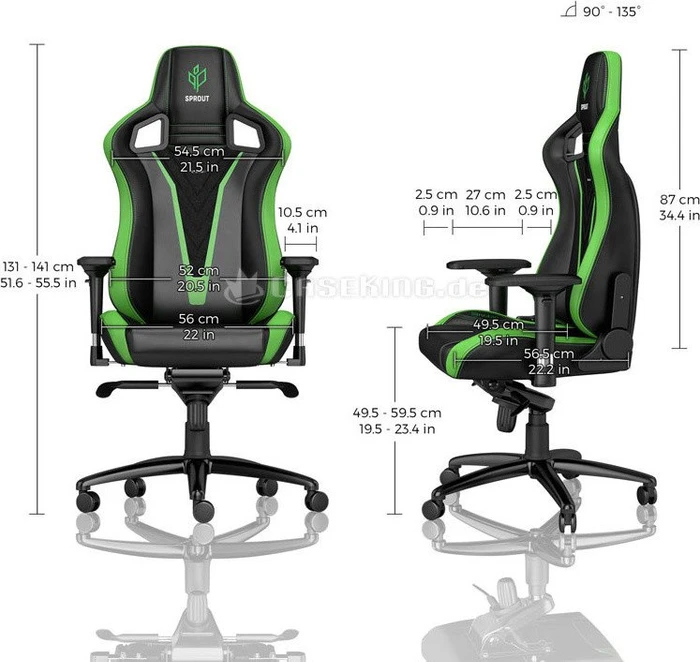 noblechairs Epic Sprout Edition Gamingstuhl, schwarz/grün