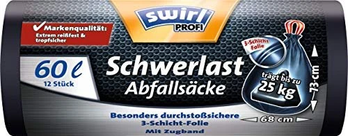 Swirl Reißfest & Dicht Schwerlast-Abfallsäcke